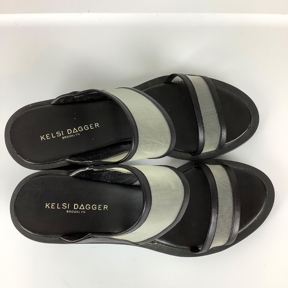 Kelsi Dagger London Lee Block Heel Sheer Mesh Strap Slip-On Sandal - Picture 7 of 10